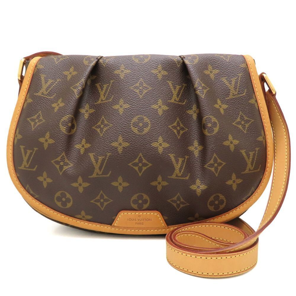 LOUIS VUITTON Monogram Menilmontant PM M40474 Shoulder Bag Brown Women's 353524